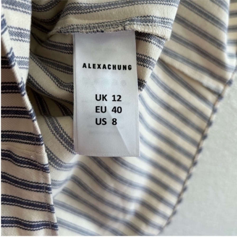 Alexa Chung Striped Long Sleeve Ruffle Top - Picture 7 of 8